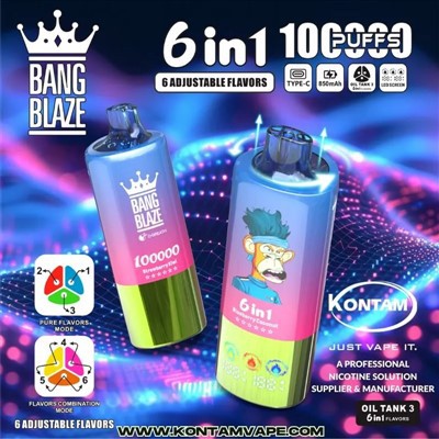 Bang Blaze 100K Puffs 6 hauv 1